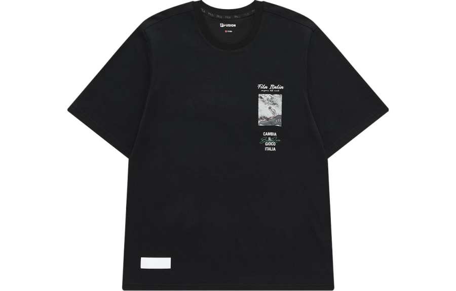 FILA FUSION T Shirt Men's Pitch Black
