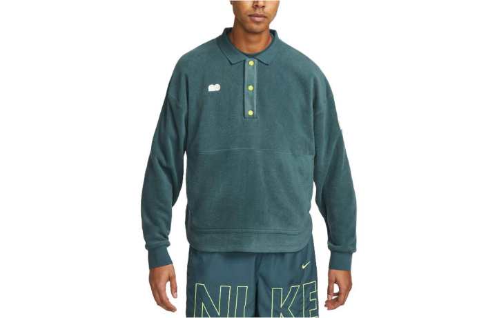 Nike Nike T Shirts Men's Dark Cyan Polo Collar Moderate Straight Fit