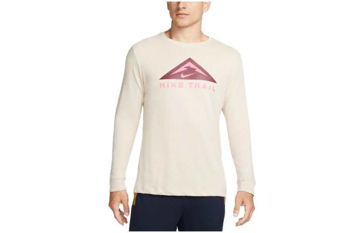 Nike Nike T Shirts Men's Ecru Crew Neck Moderate Straight Fit