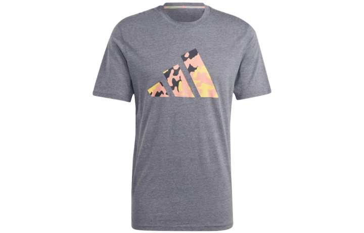 Adidas Adidas T Shirts Men's Gray Crew Neck Moderate Straight Fit