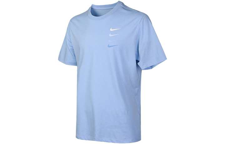 Nike Nike T Shirts Men's Blue Crew Neck Moderate Straight Fit