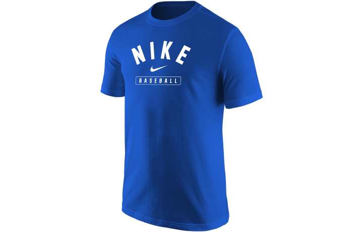Nike Nike T Shirts Men's Blue Crew Neck Moderate Straight Fit
