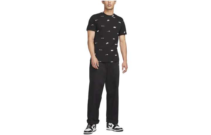 Nike Nike T Shirts Men's Black Crew Neck Moderate