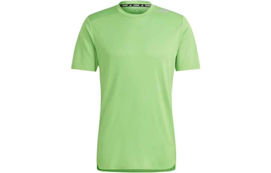 Adidas Adidas HIIT T Shirts Men's Green Crew Neck Moderate Straight Fit