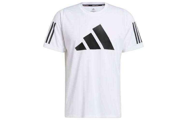Adidas Adidas T Shirts Men's White Crew Neck Moderate Straight Fit