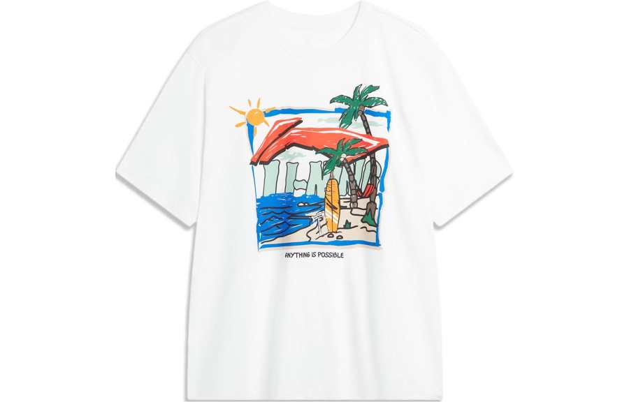 Li-Ning Li Ning Sports Life Collection T Shirt Men's Standard White