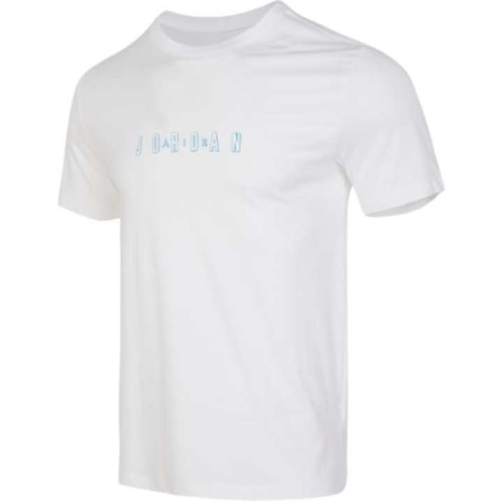 Jordan Jordan T Shirts Men's White Crew Neck Moderate Straight Fit