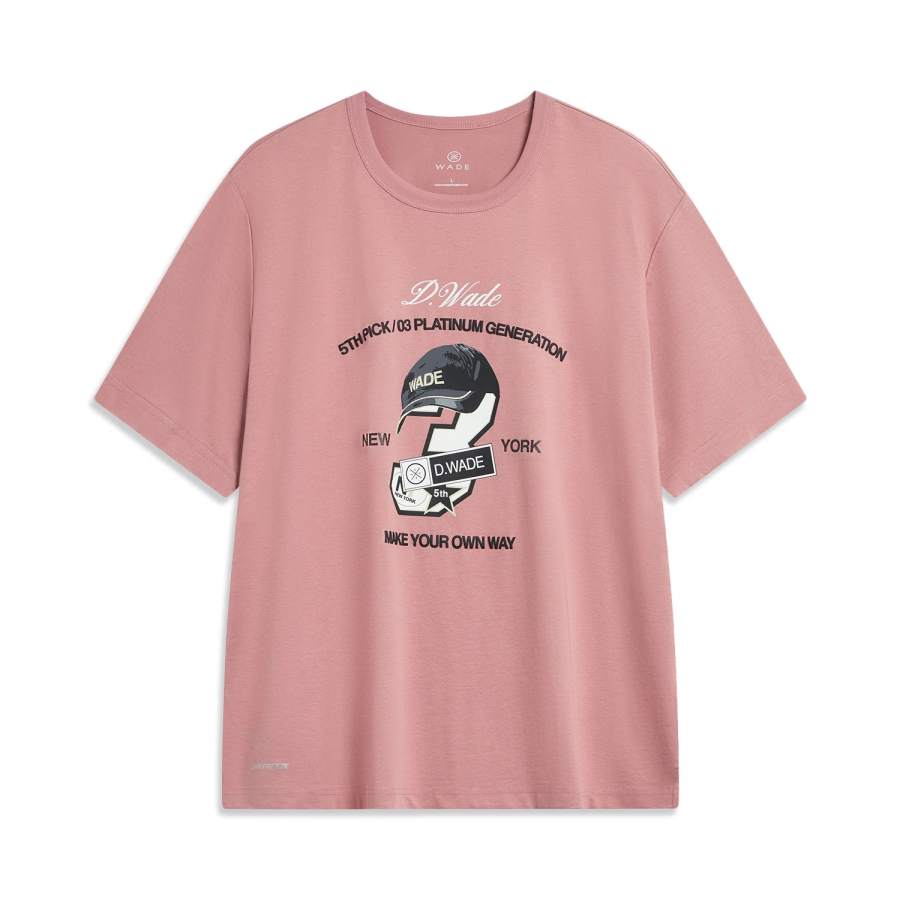 Li-Ning Li Ning Wade Collection T Shirt Unisex Su Plum Pink