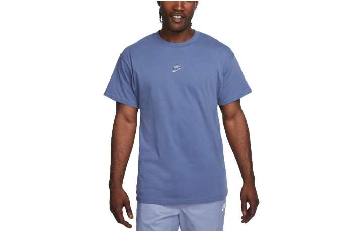 Nike Nike T Shirts Men's Steel Blue Crew Neck Moderate