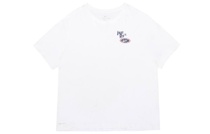 Nike Nike T Shirts Men's White Crew Neck Moderate Straight Fit