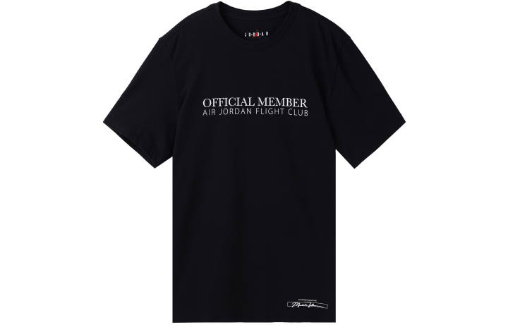 Jordan Jordan T Shirts Men's Black Crew Neck Moderate Straight Fit
