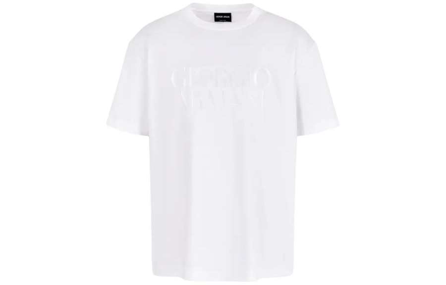 GIORGIO ARMANI Logo Embroidered Crewneck T Shirt