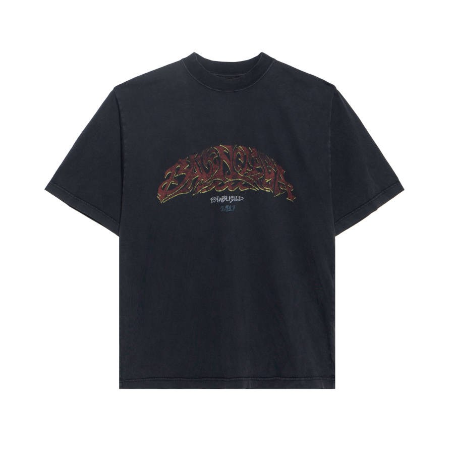 Balenciaga Men's Offshore Oversized T-Shirt Gray