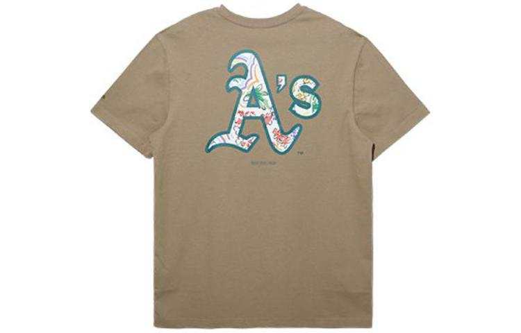 New Era SS23 MLB T Shirts Unisex Khaki Crew Neck Moderate Straight Fit