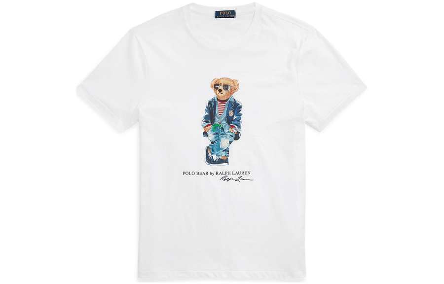Polo Ralph Lauren Polo Bear T Shirt Custom Slim Fit Men's White