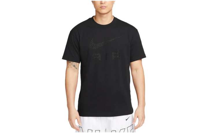 Nike Nike T Shirts Men's Black Crew Neck Moderate Straight Fit