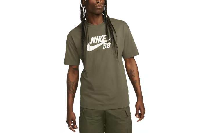 Nike Nike T Shirts Men's Olive Crew Neck Moderate Straight Fit