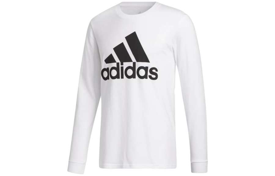Adidas Adidas T Shirts Men's White Crew Neck Moderate Straight Fit