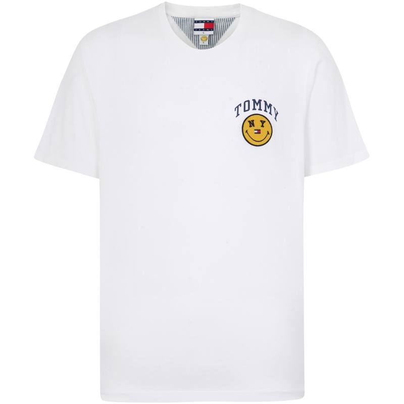 Tommy Hilfiger X SMILEY T Shirts Unisex White YBR Crew Neck Moderate Straight Fit