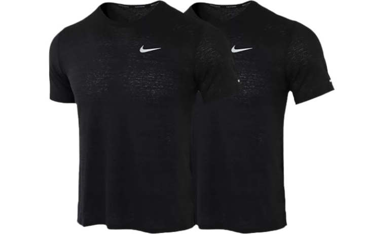 Nike Nike DRI FIT MILER Running T Shirt Men's 2 Pack Black