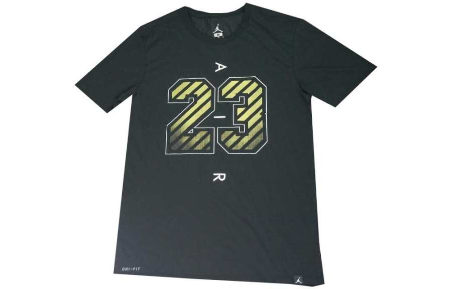 Jordan Jordan T Shirts Men's Black Crew Neck Straight Fit