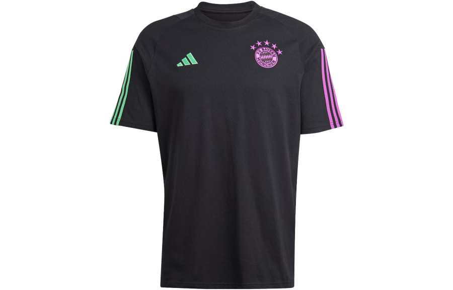 Adidas Adidas FC Bayern T Shirts Men's Black Crew Neck Moderate Straight Fit