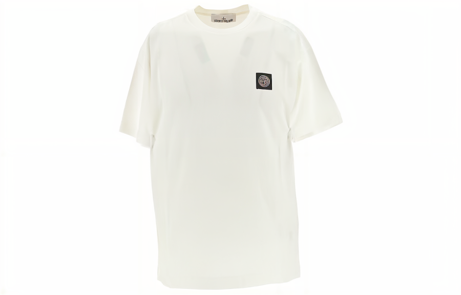 STONE ISLAND Logo Patch Crewneck T Shirt
