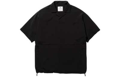 Snow Peak T Shirts Unisex Cuban Collar Moderate