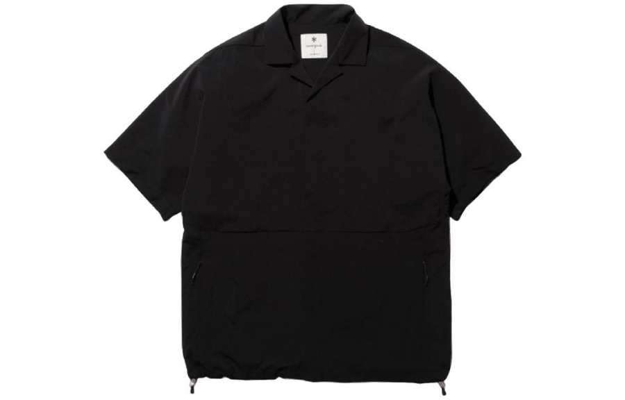 Snow Peak T Shirts Unisex Cuban Collar Moderate