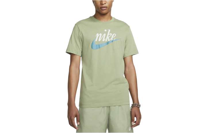 Nike Nike T Shirts Men's Green Crew Neck Moderate Straight Fit