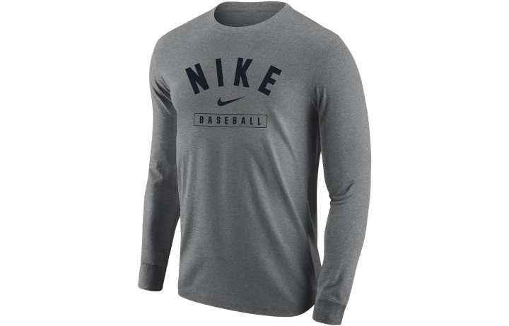Nike Nike T Shirts Men's Gray Crew Neck Moderate Straight Fit