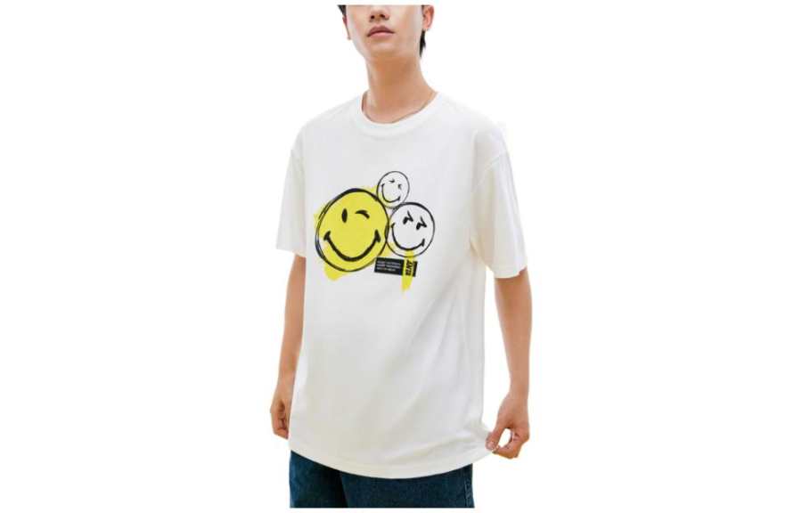 Anta x SmileyWorld Life Collection T Shirt Unisex White