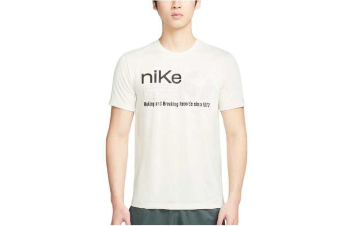 Nike Nike T Shirts Men's Beige Crew Neck Moderate