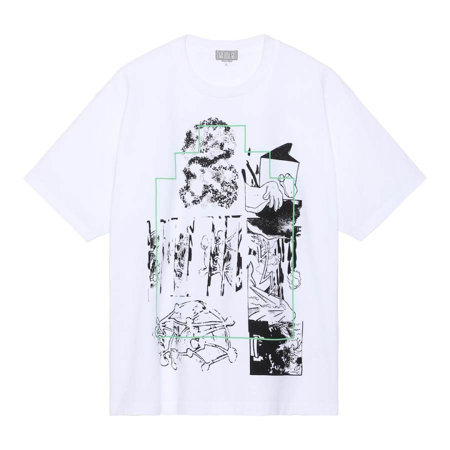 Cav Empt T Shirts Men's White Crew Neck Moderate Straight Fit