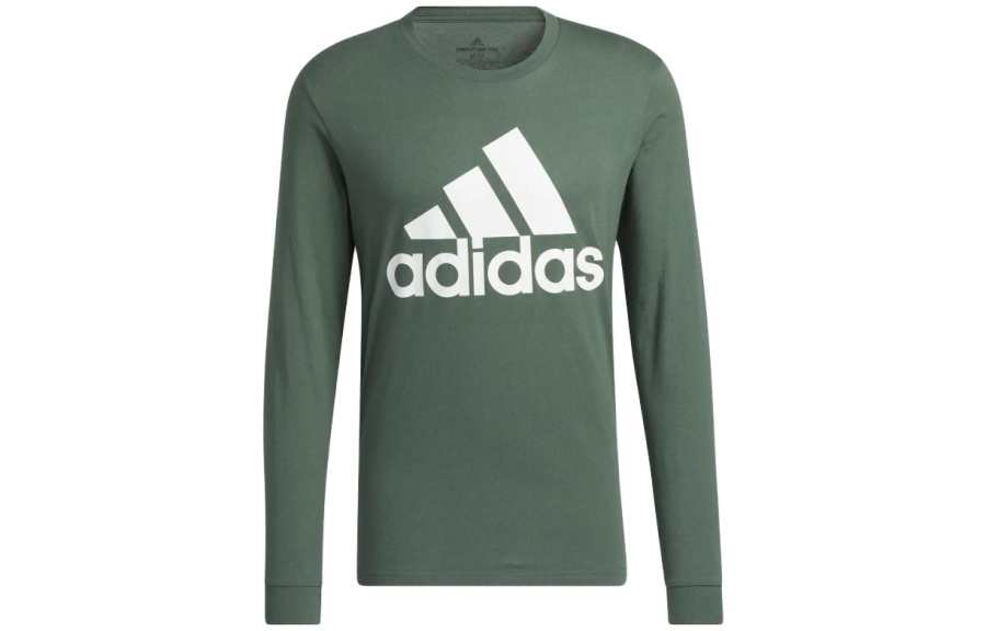 Adidas Adidas T Shirts Men's Green Crew Neck Moderate Straight Fit