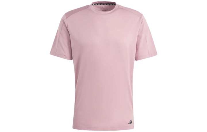 Adidas Adidas T Shirts Men's Blue Pink Crew Neck Moderate Straight Fit