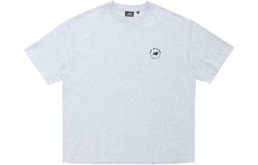 New Balance New Balance T Shirts Men's White Crew Neck Moderate Straight Fit