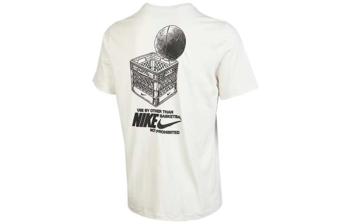 Nike Nike T Shirts Men's White Crew Neck Moderate Straight Fit