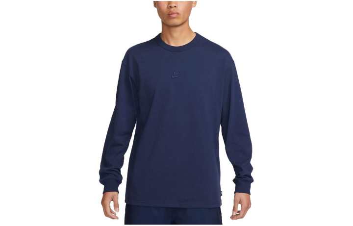 Nike Nike T Shirts Men's Navy Blue Crew Neck Moderate Straight Fit