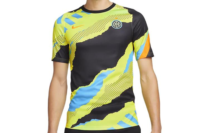 Nike Nike T Shirts Men's Yellow Black Crew Neck Moderate Straight Fit