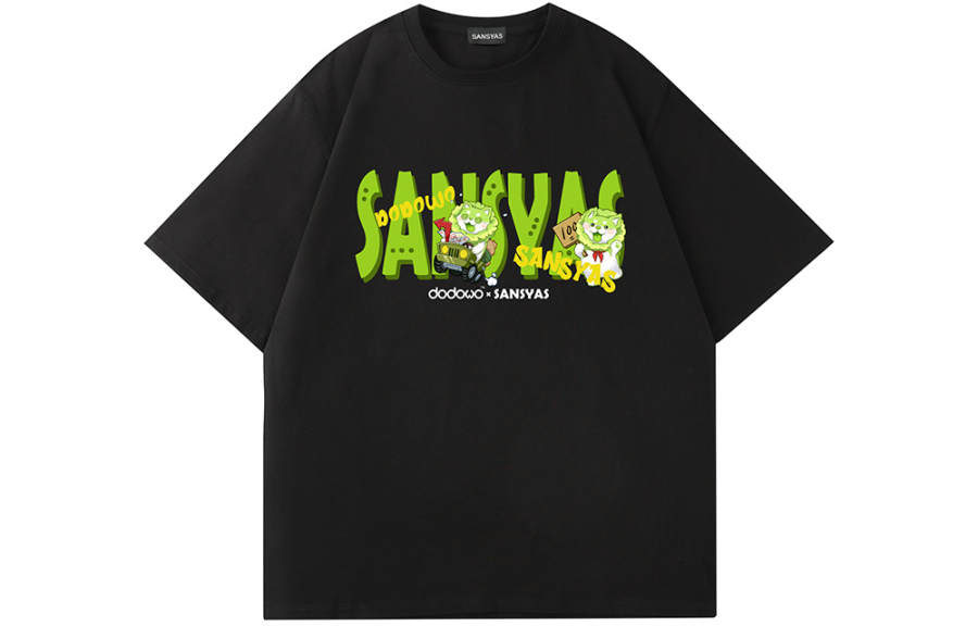 SANSYAS Vegetable Genie Co Branded Model T Shirts Unisex Crew Neck Moderate Straight Fit