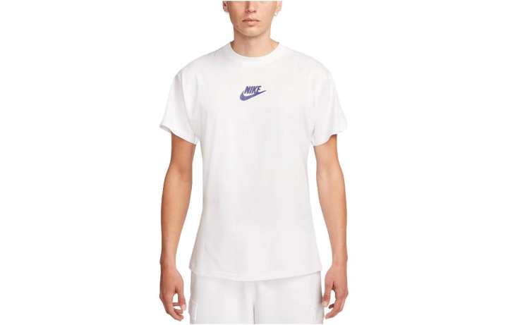 Nike Nike T Shirts Men's White Crew Neck Moderate Straight Fit