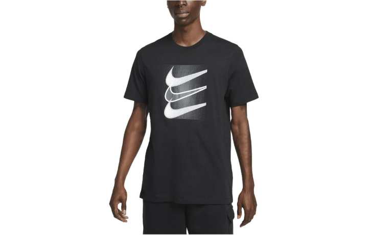 Nike Nike T Shirts Men's Black Crew Neck Moderate Straight Fit