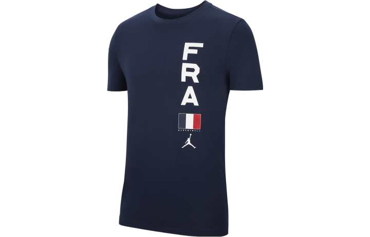 Jordan Jordan T Shirts Men's Collegiate Marine Blue Crew Neck Moderate Straight Fit