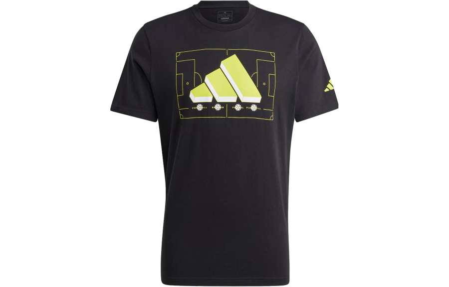 Adidas Adidas T Shirts Men's Black Crew Neck Moderate Straight Fit