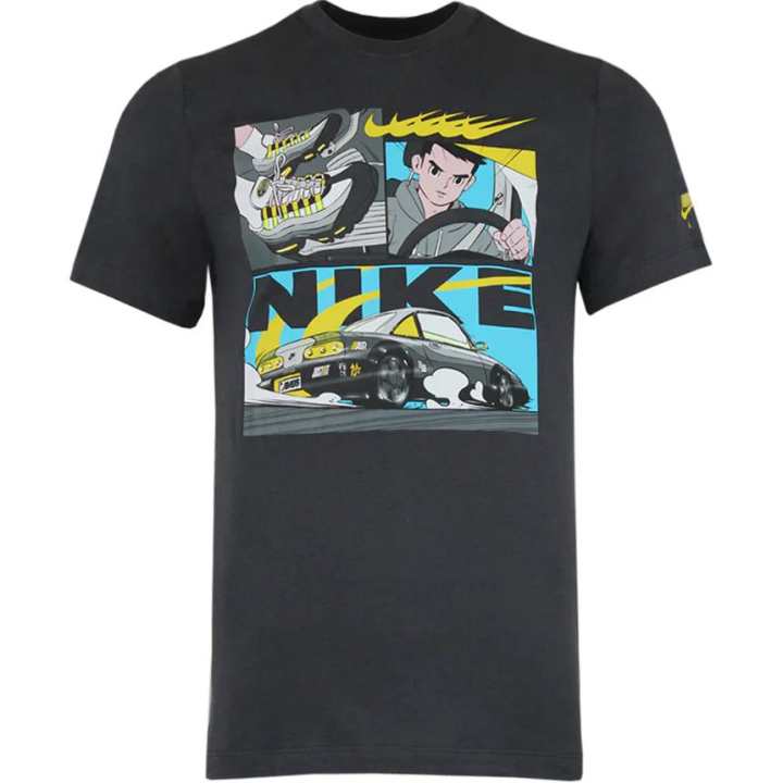 Nike Nike T Shirts Men's Black Crew Neck Moderate Straight Fit