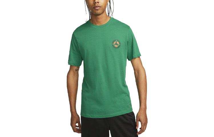 Nike Nike T Shirts Men's Green Crew Neck Moderate Straight Fit