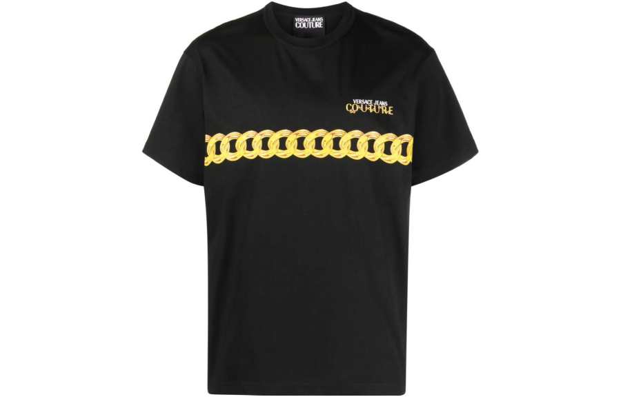 VERSACE JEANS COUTURE 【Best of: PromotionsPrevious Season】chain-link print cotton T-shirt
