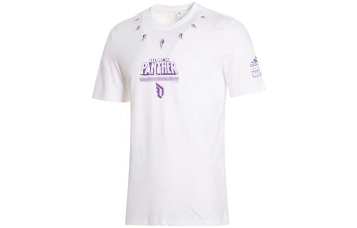 Adidas Adidas T Shirts Men's White Crew Neck Moderate Straight Fit
