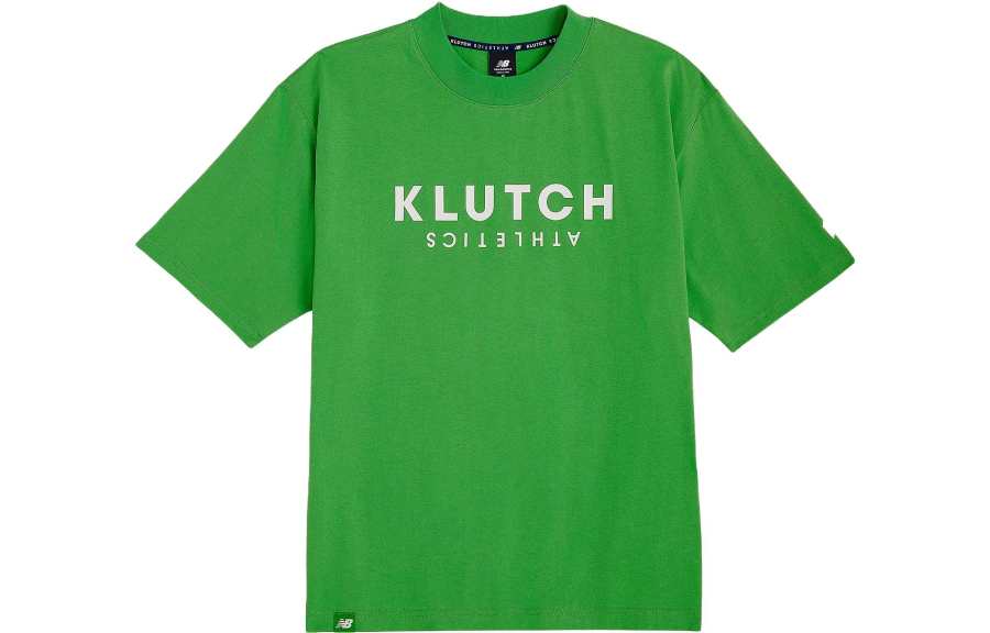 New Balance New Balance T Shirts Men's Grass Green Crew Neck Moderate Straight Fit